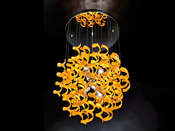 ASTRO - Crystal chandelier by Metal Lux - view 2